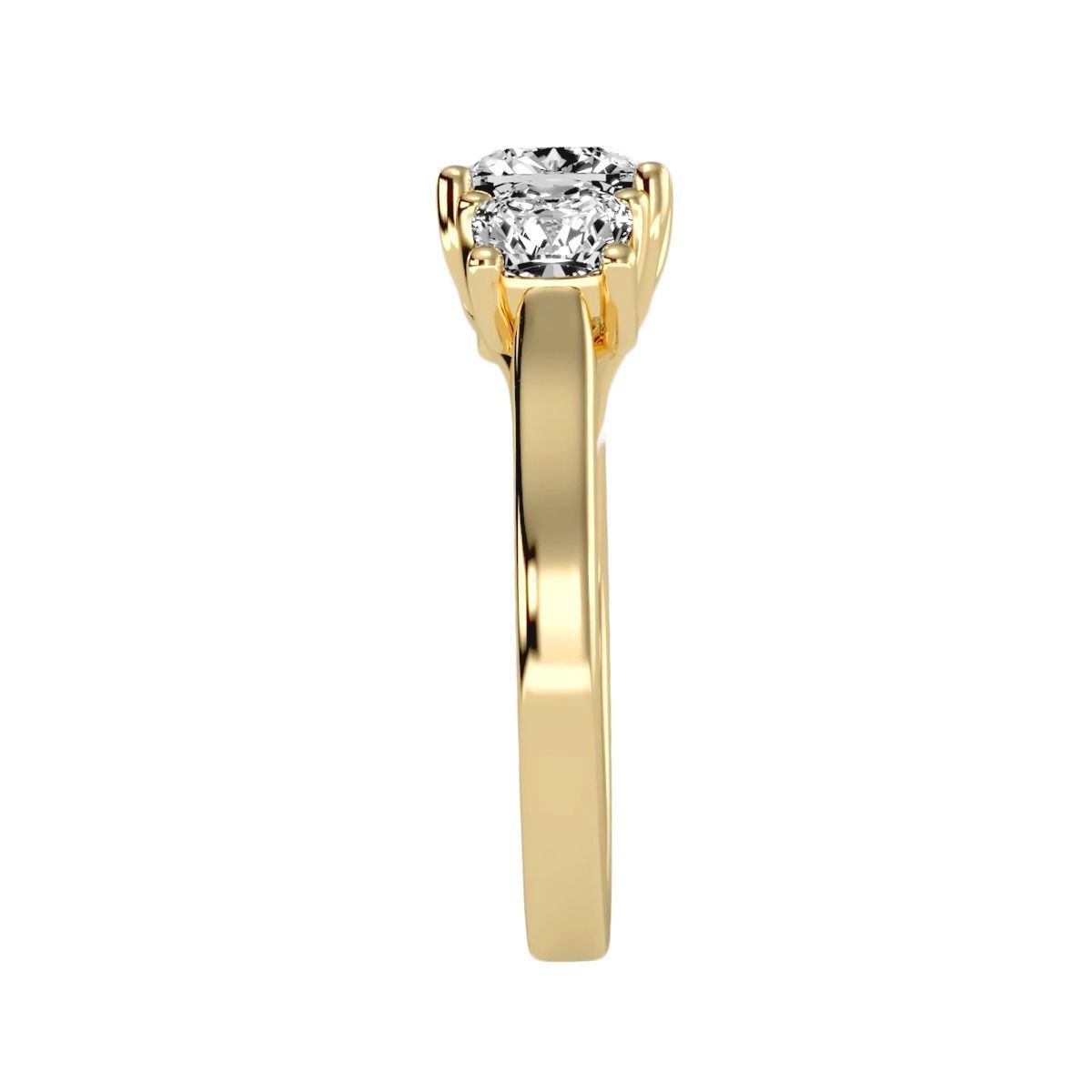solitaire wedding engagement women ring 3dm render detail 3D print model_10