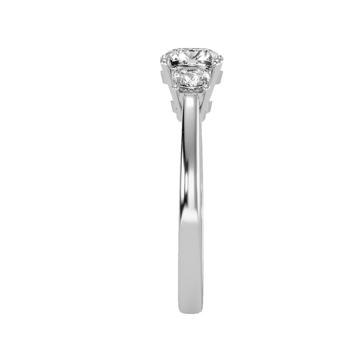 solitaire wedding engagement women ring 3dm render detail 3D print model_6