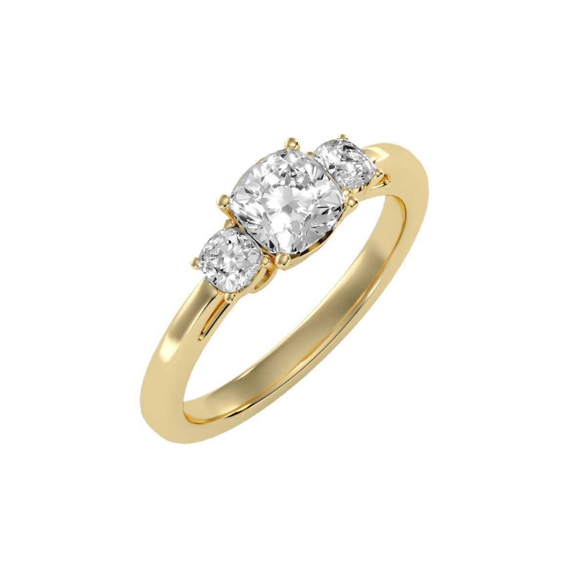 solitaire wedding engagement women ring 3dm render detail 3D print model_9