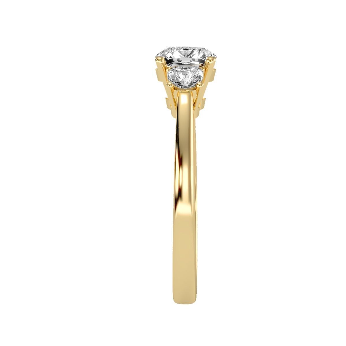 solitaire wedding engagement women ring 3dm render detail 3D print model_10