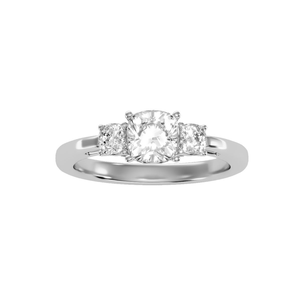solitaire wedding engagement women ring 3dm render detail 3D print model_7