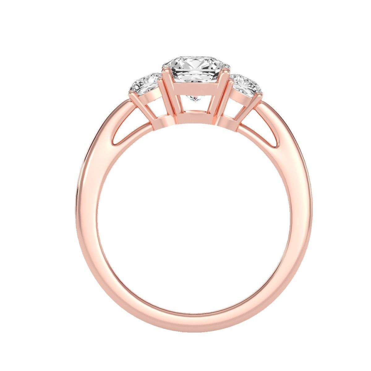 solitaire wedding engagement women ring 3dm render detail 3D print model_1