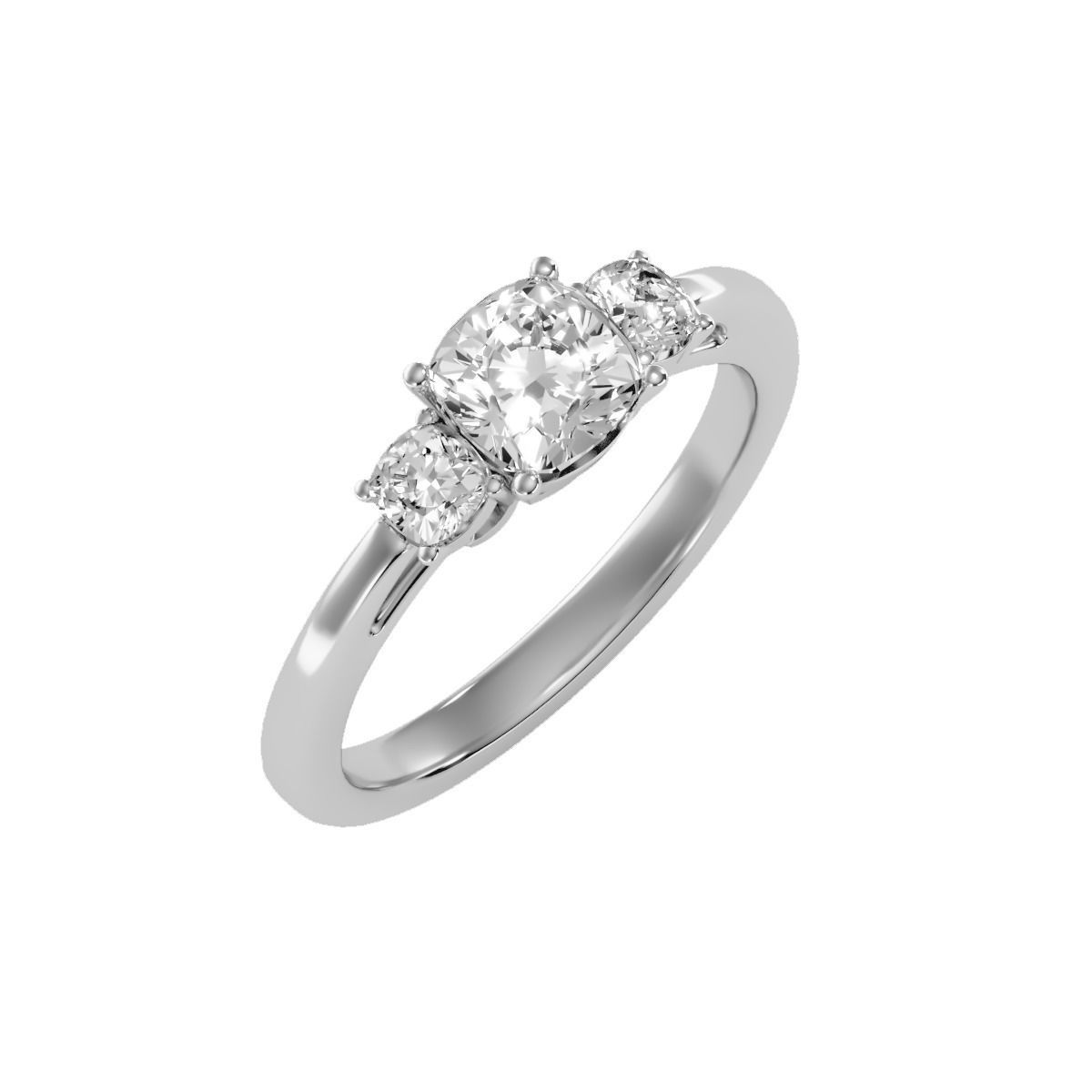 solitaire wedding engagement women ring 3dm render detail 3D print model_5