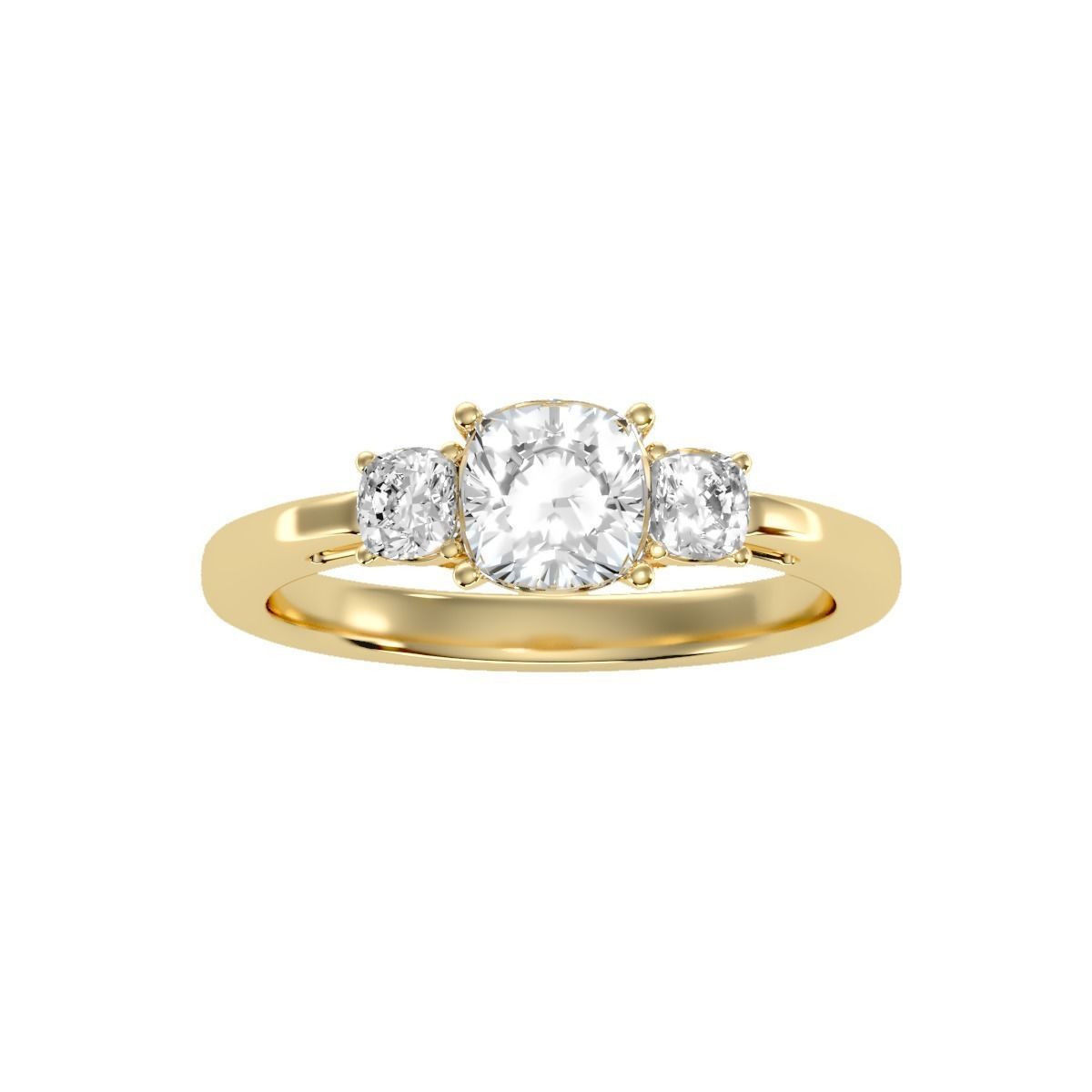 solitaire wedding engagement women ring 3dm render detail 3D print model_11
