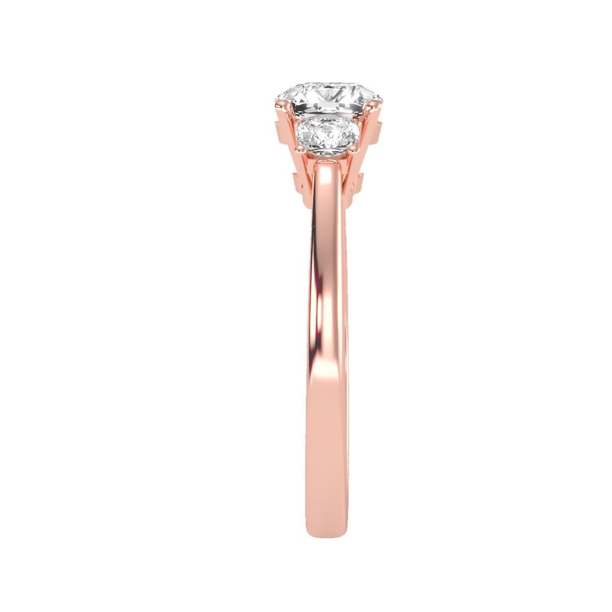 solitaire wedding engagement women ring 3dm render detail 3D print model_2