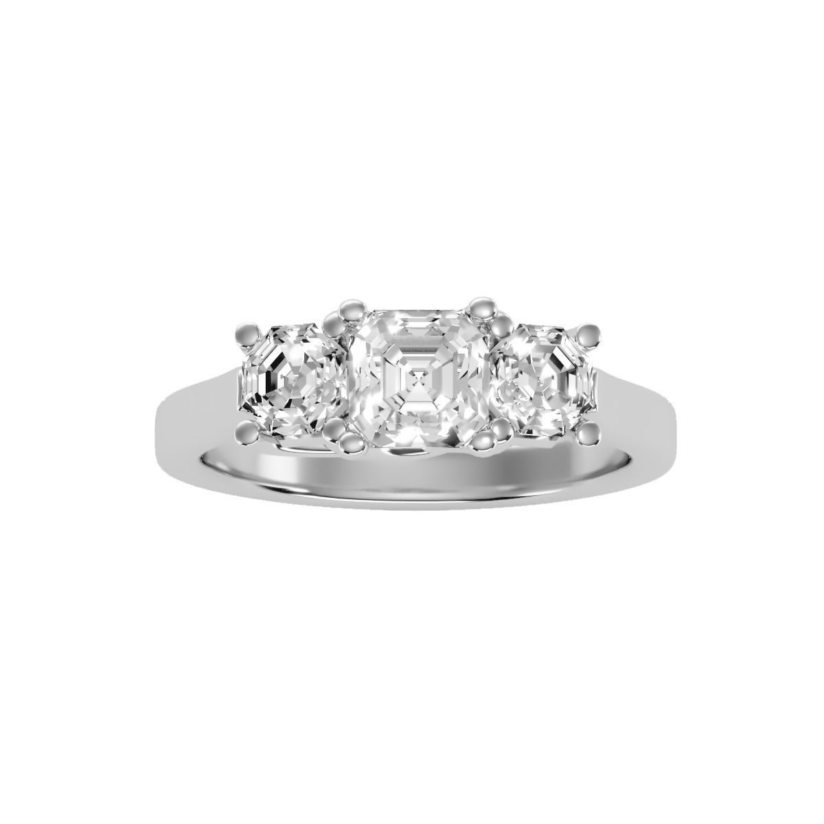 solitaire wedding engagement women ring 3dm render detail 3D print model_8