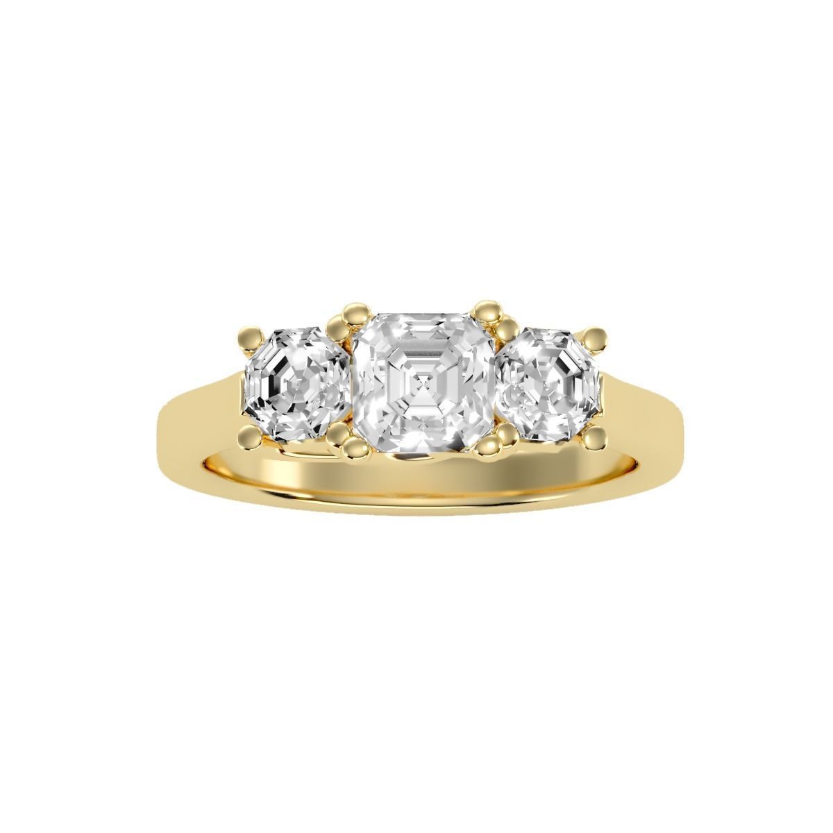 solitaire wedding engagement women ring 3dm render detail 3D print model_12