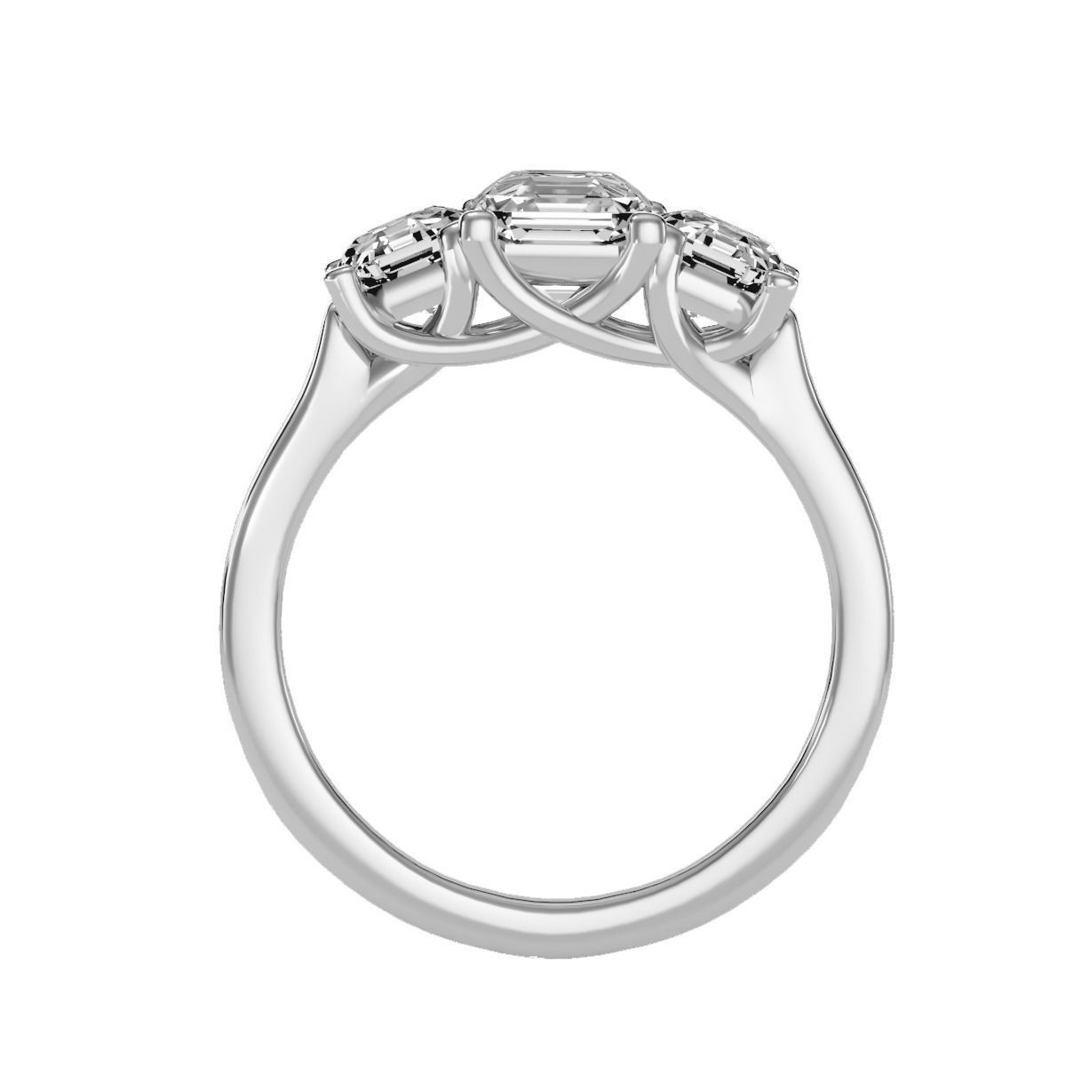 solitaire wedding engagement women ring 3dm render detail 3D print model_5