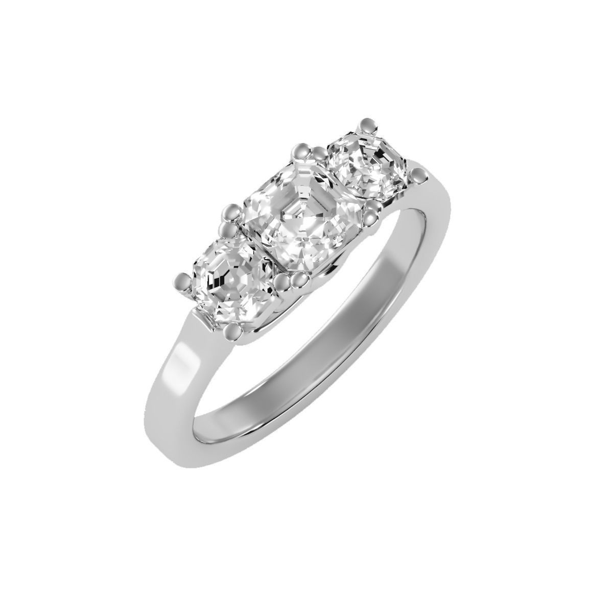 solitaire wedding engagement women ring 3dm render detail 3D print model_6