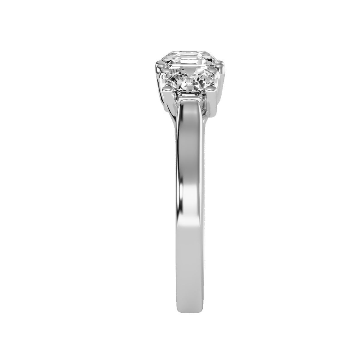 solitaire wedding engagement women ring 3dm render detail 3D print model_7