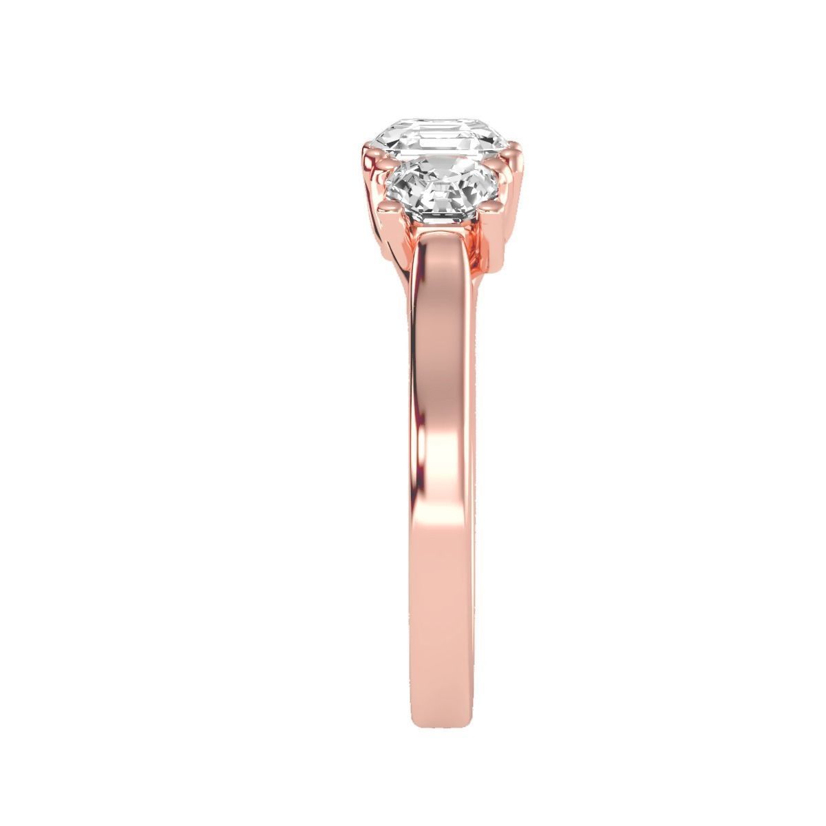solitaire wedding engagement women ring 3dm render detail 3D print model_3