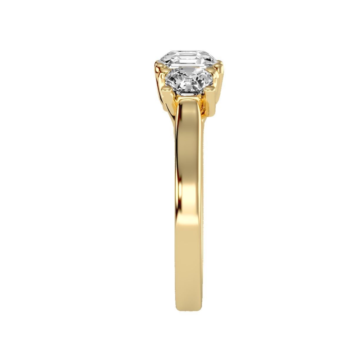 solitaire wedding engagement women ring 3dm render detail 3D print model_11