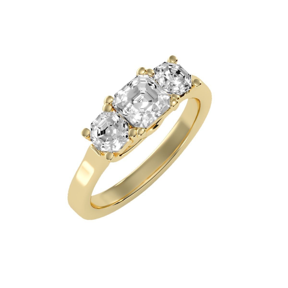 solitaire wedding engagement women ring 3dm render detail 3D print model_10