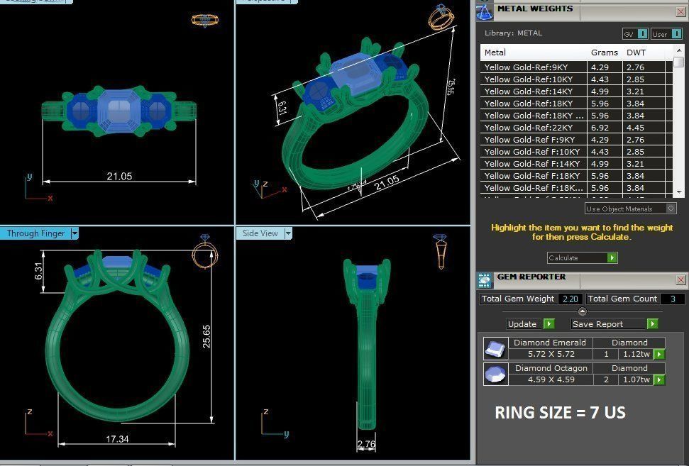 solitaire wedding engagement women ring 3dm render detail 3D print model_1