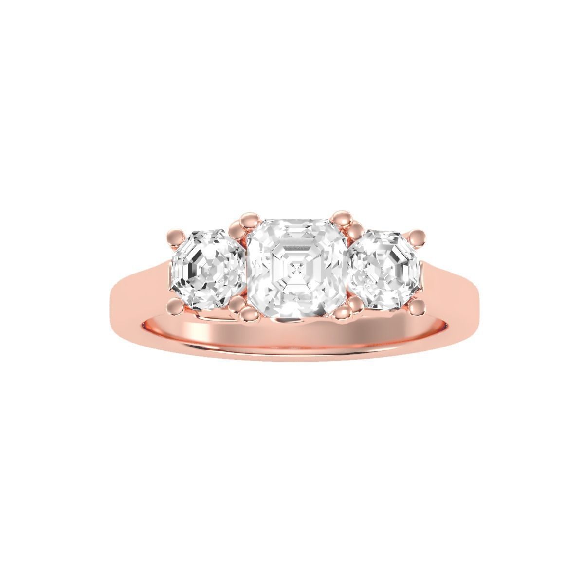 solitaire wedding engagement women ring 3dm render detail 3D print model_4