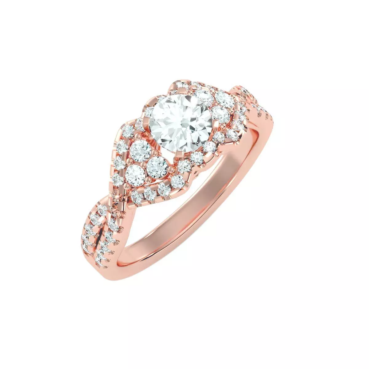 solitaire wedding engagement women ring 3dm render detail 3D print model