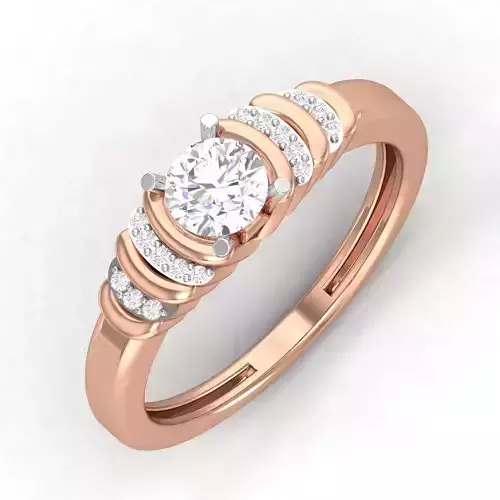 solitaire wedding engagement women ring 3dm render detail