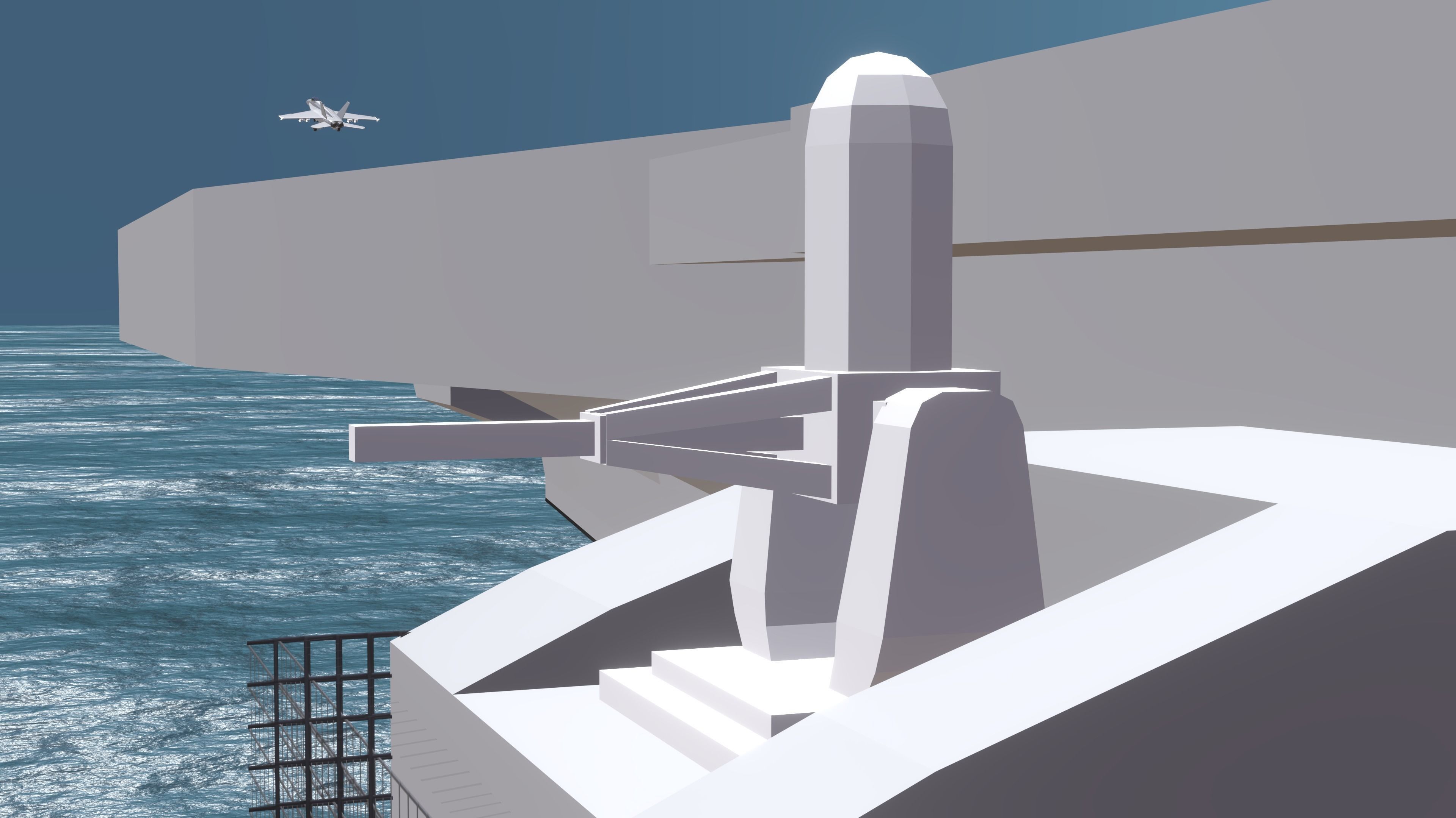 USS CVN 78 GERALD FORD Low-poly 3D model_10