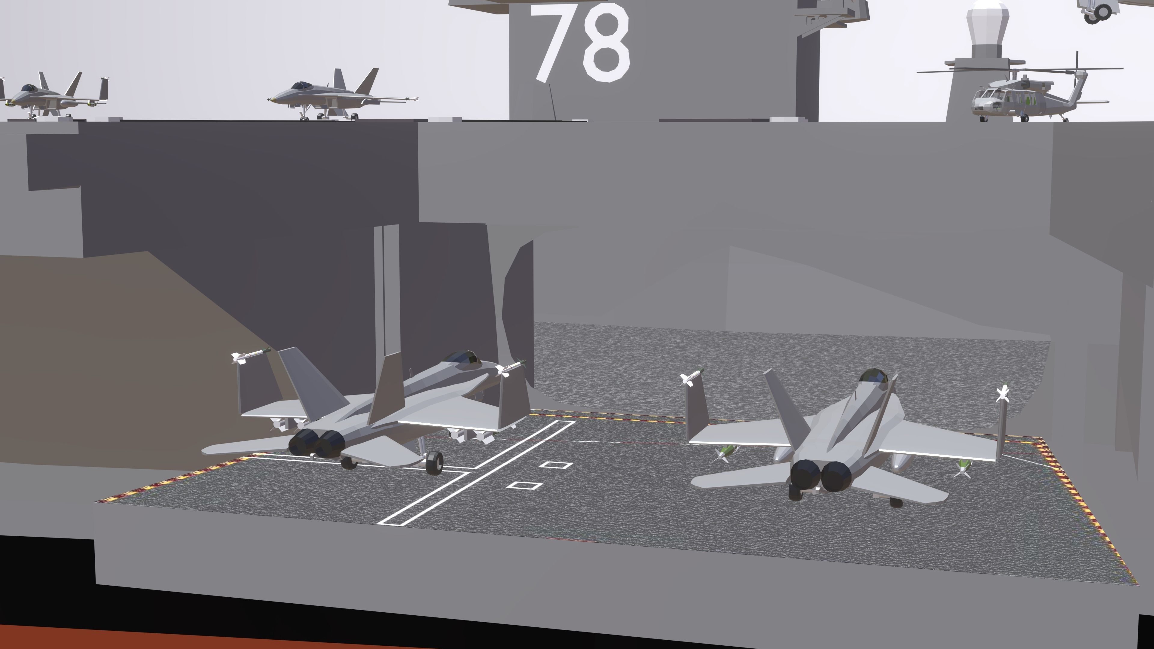 USS CVN 78 GERALD FORD Low-poly 3D model_20