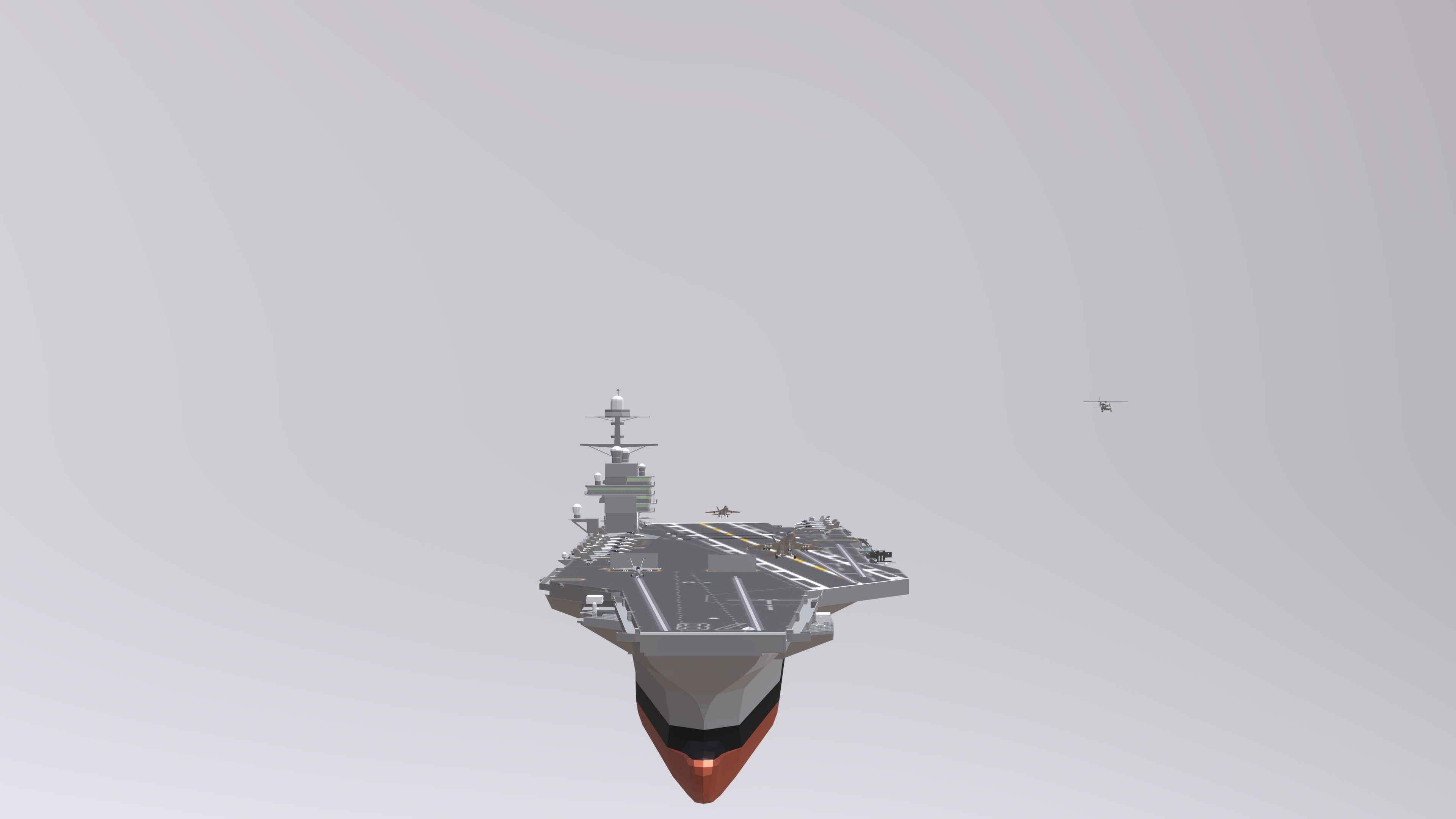 USS CVN 78 GERALD FORD Low-poly 3D model_17