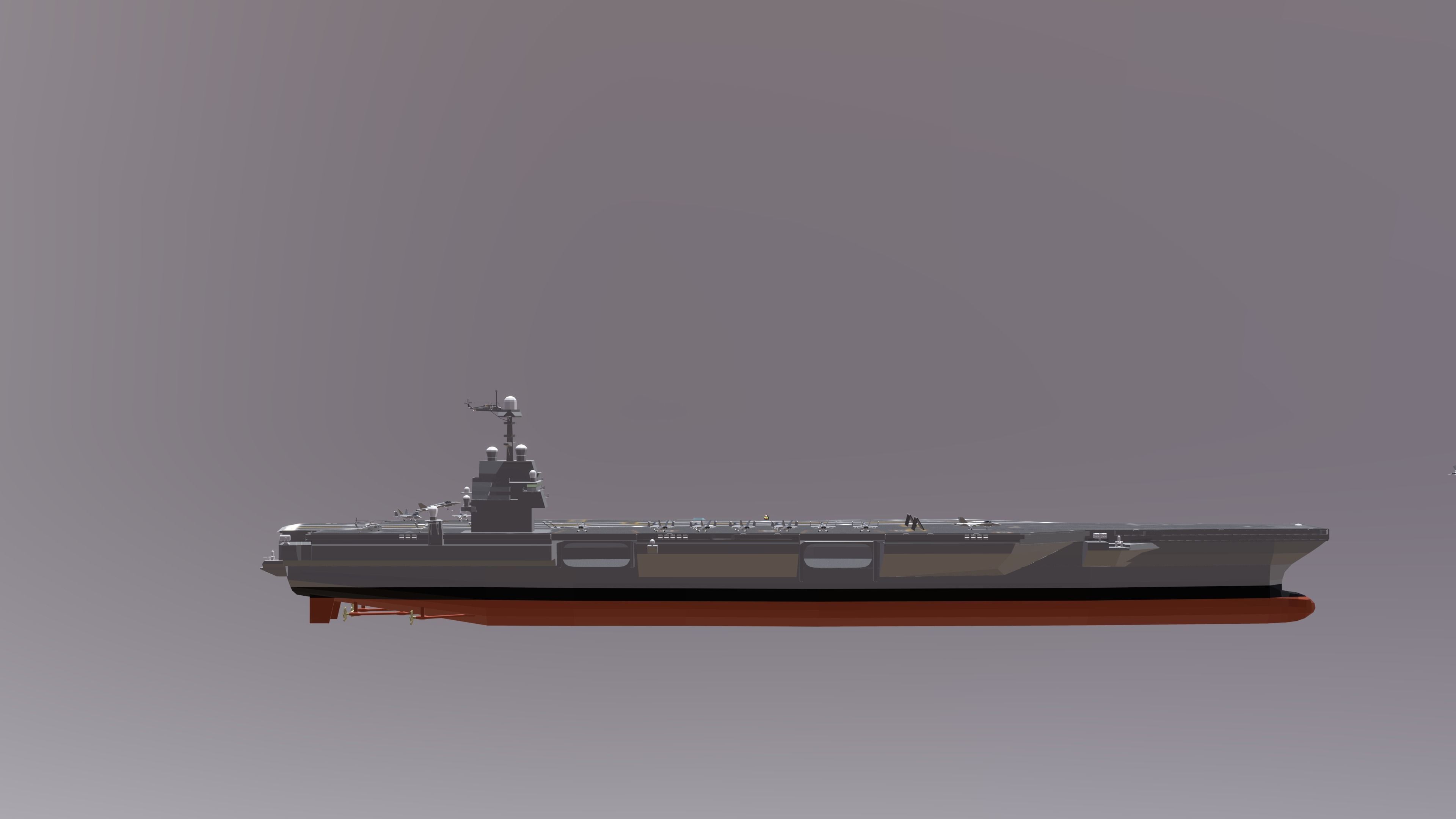 USS CVN 78 GERALD FORD Low-poly 3D model_16