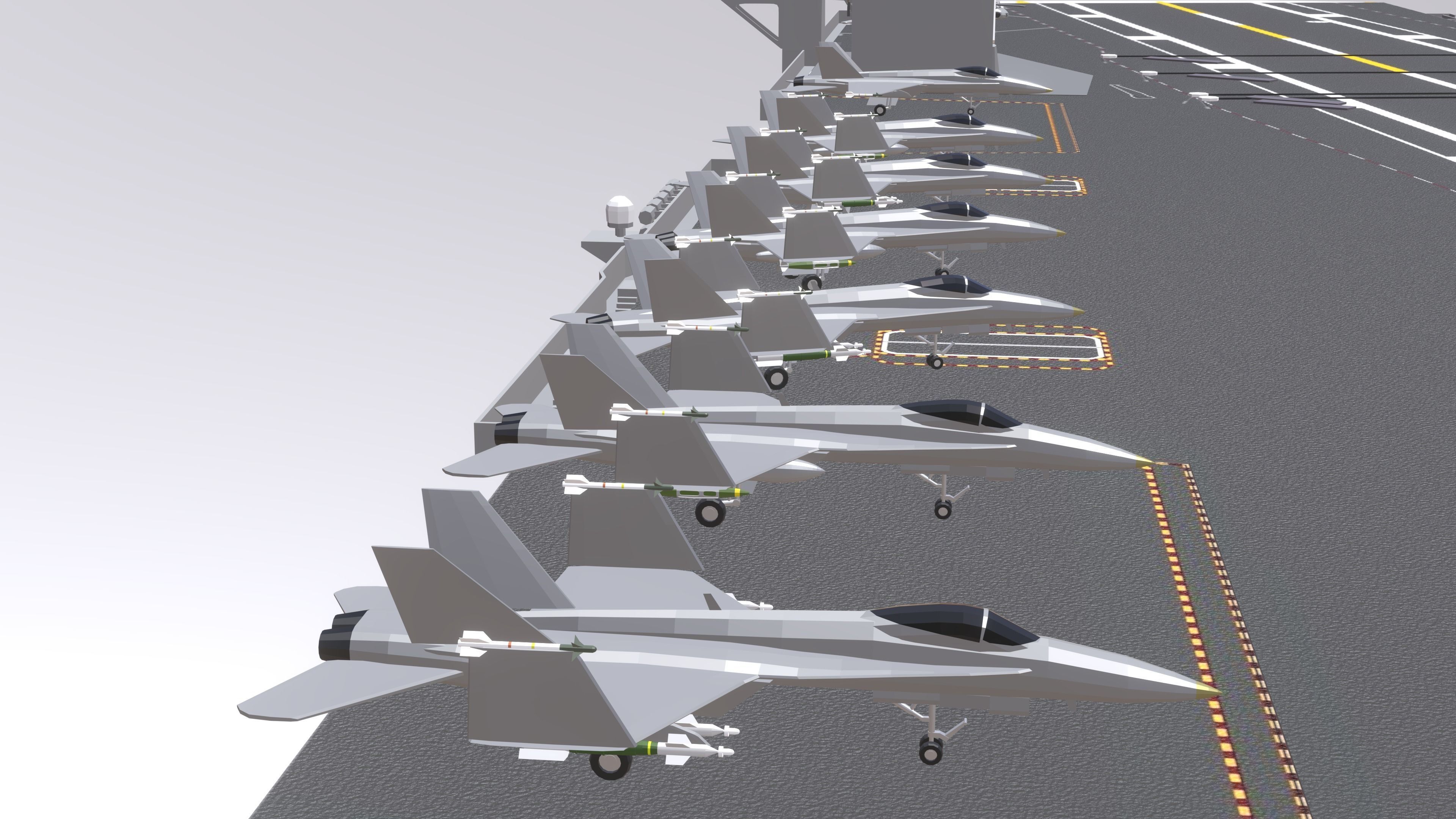 USS CVN 78 GERALD FORD Low-poly 3D model_22