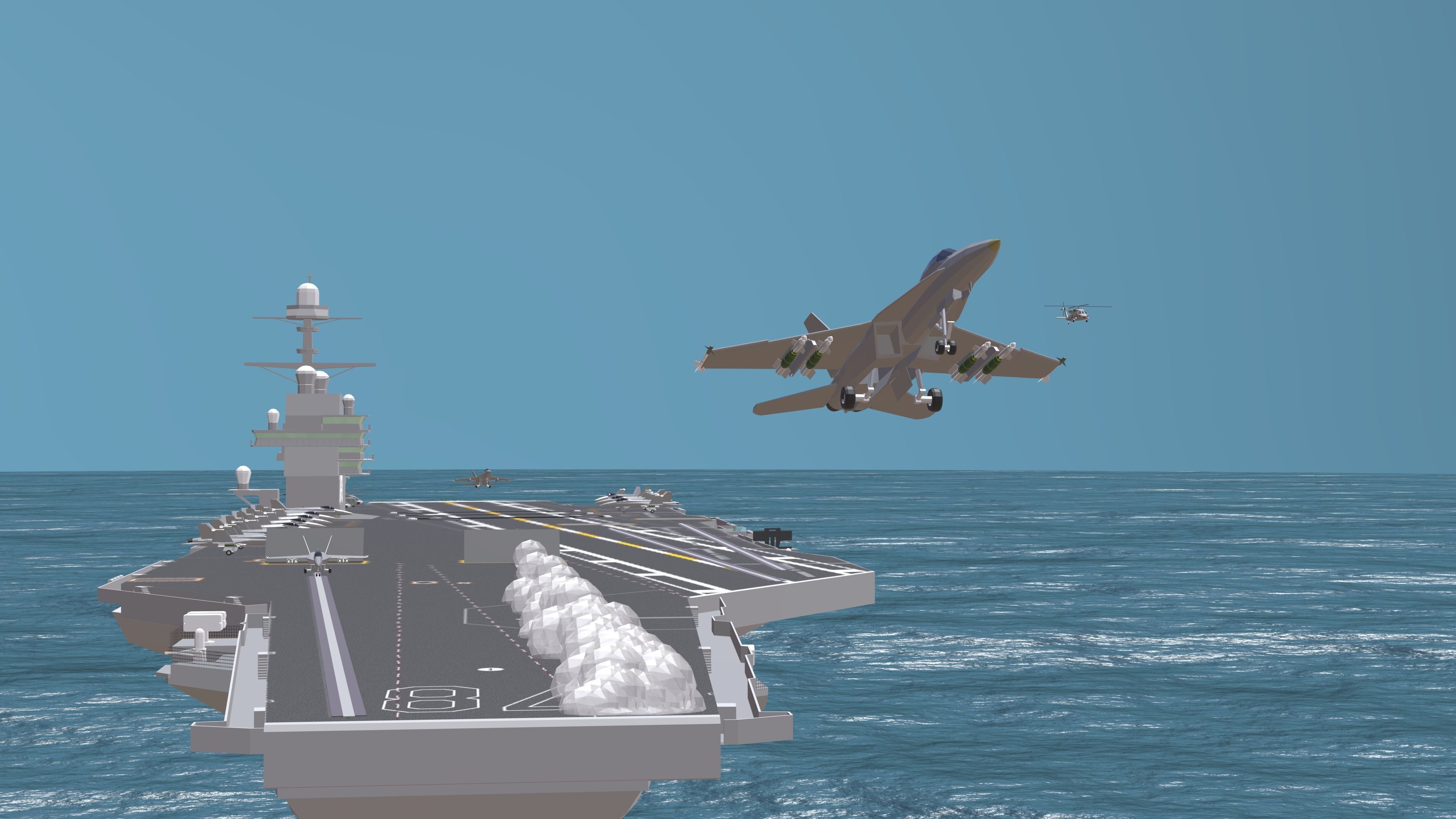 USS CVN 78 GERALD FORD Low-poly 3D model_5