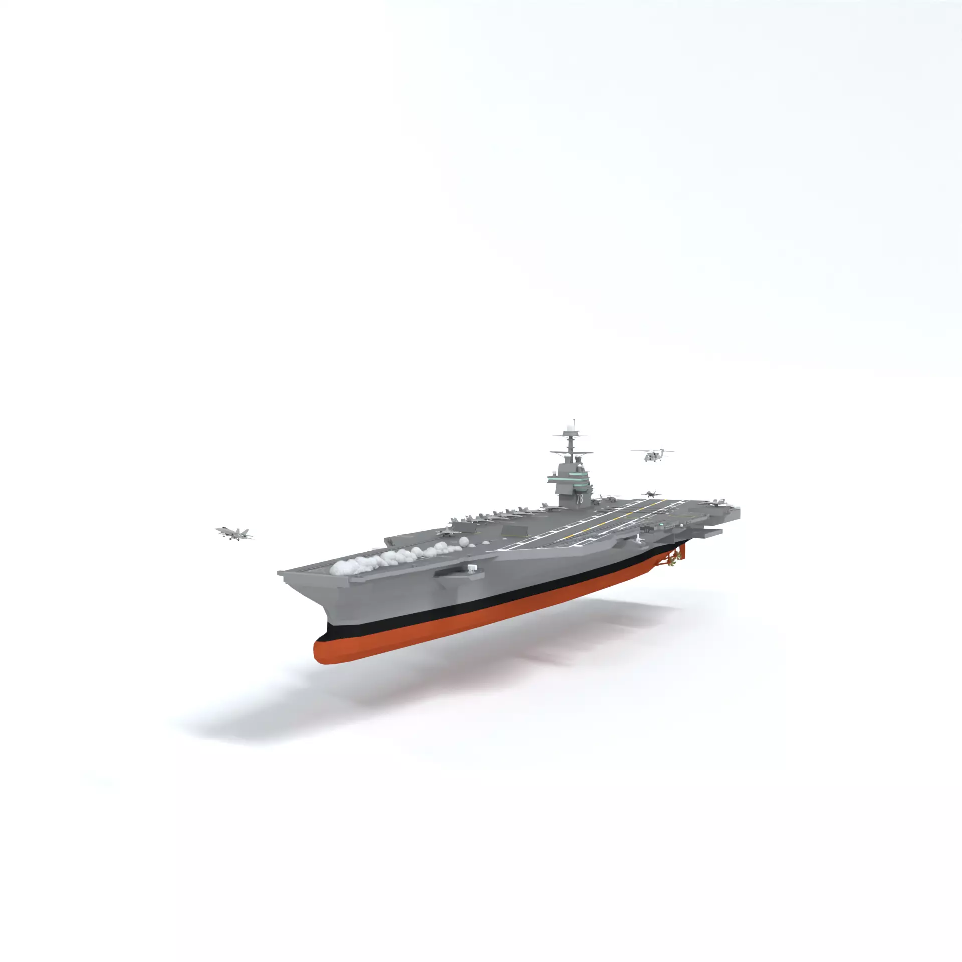USS CVN 78 GERALD FORD Low-poly 3D model_0