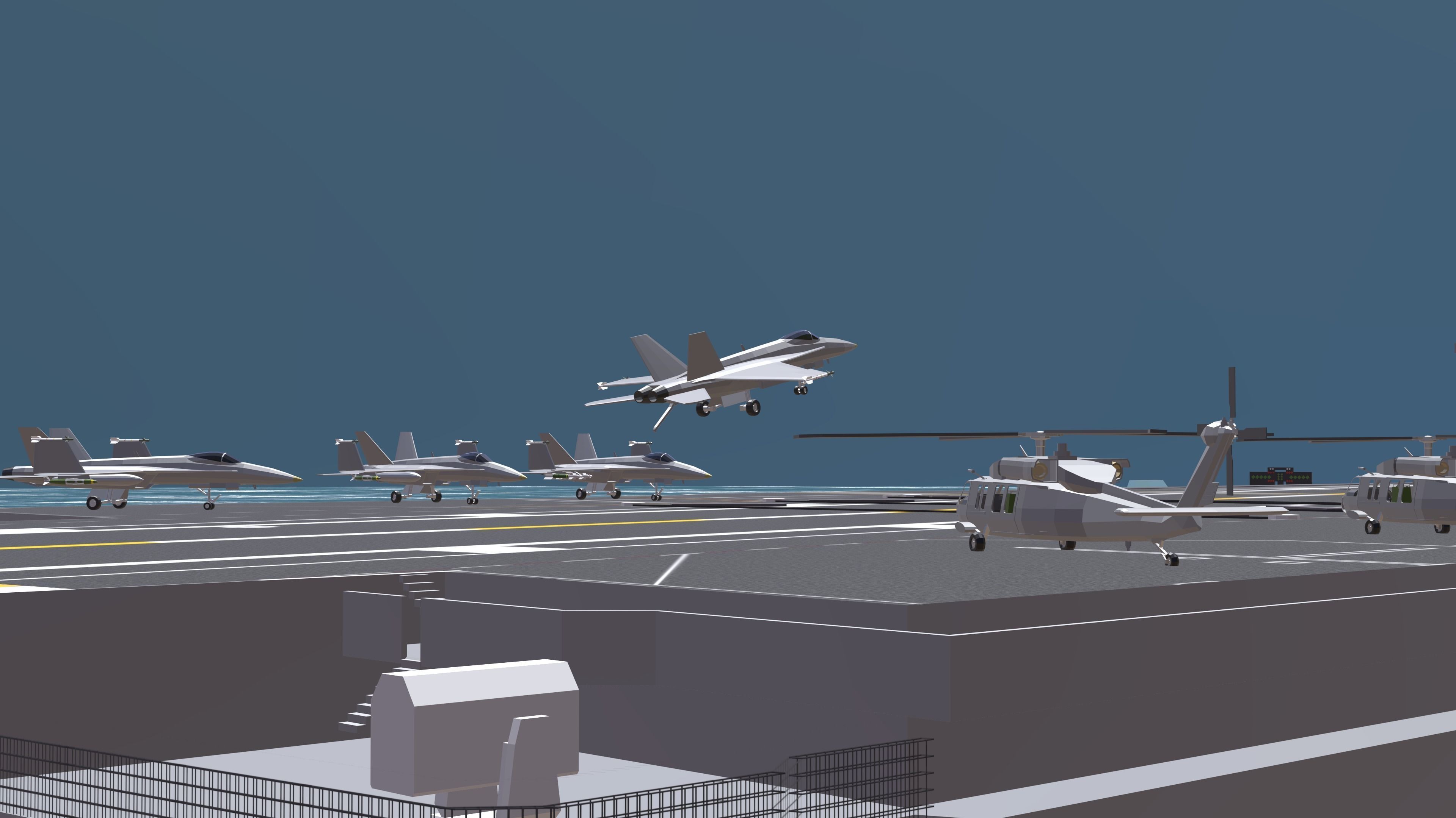 USS CVN 78 GERALD FORD Low-poly 3D model_6