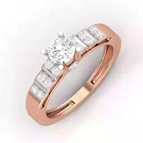 solitaire wedding engagement women ring 3dm render detail