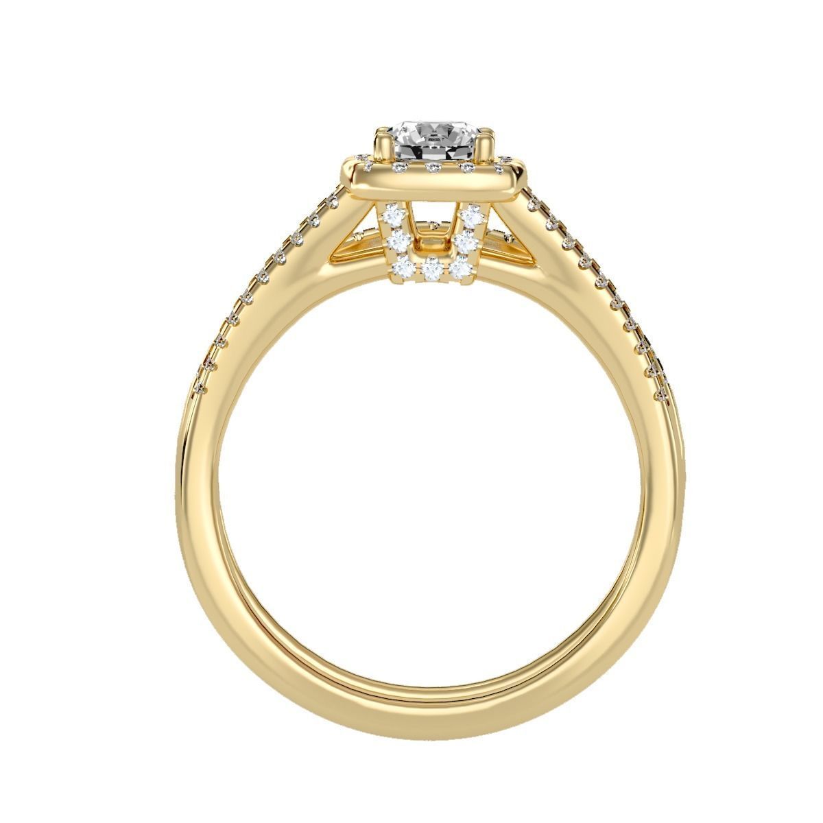 solitaire wedding engagement women ring 3dm render detail 3D print model_9