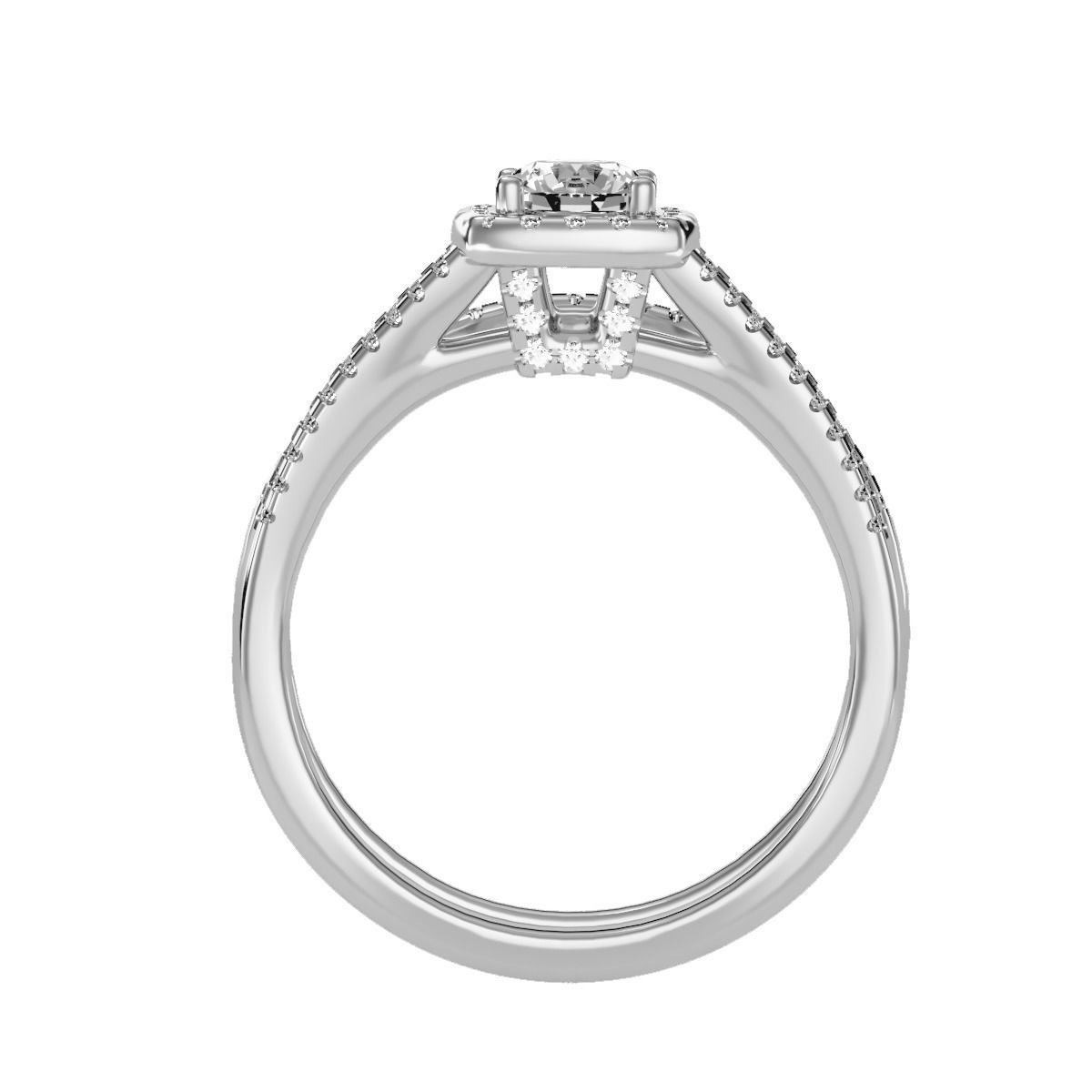 solitaire wedding engagement women ring 3dm render detail 3D print model_5