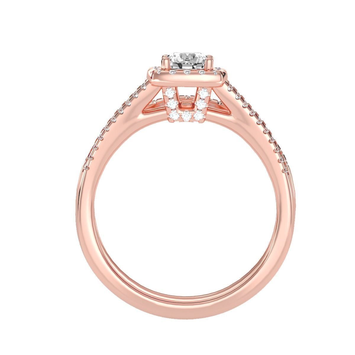 solitaire wedding engagement women ring 3dm render detail 3D print model_2