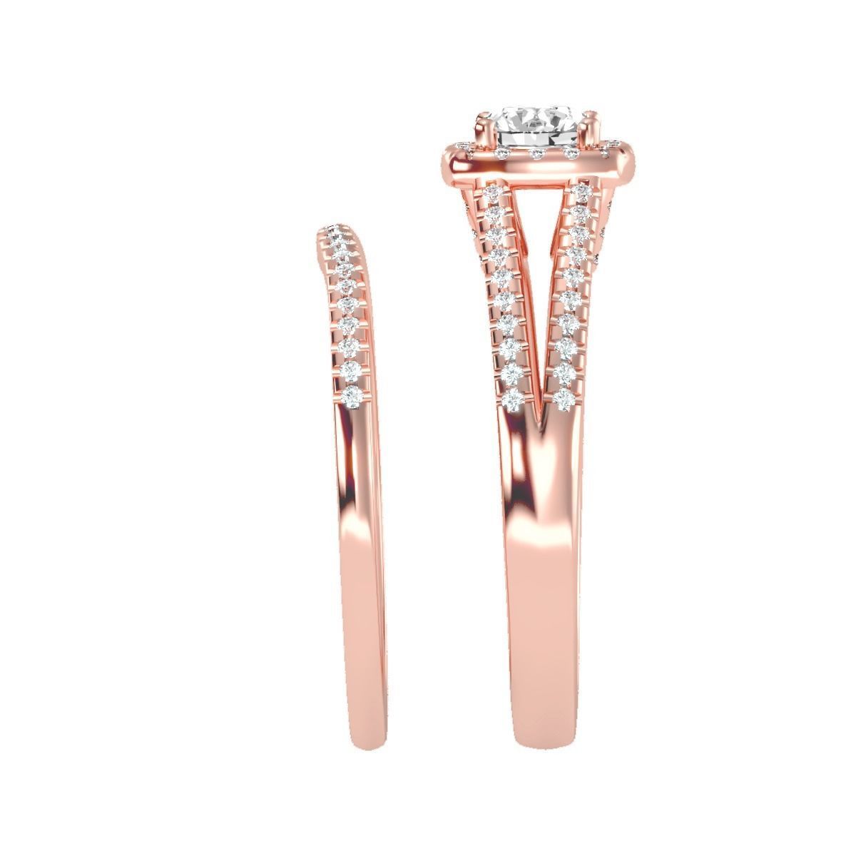 solitaire wedding engagement women ring 3dm render detail 3D print model_3