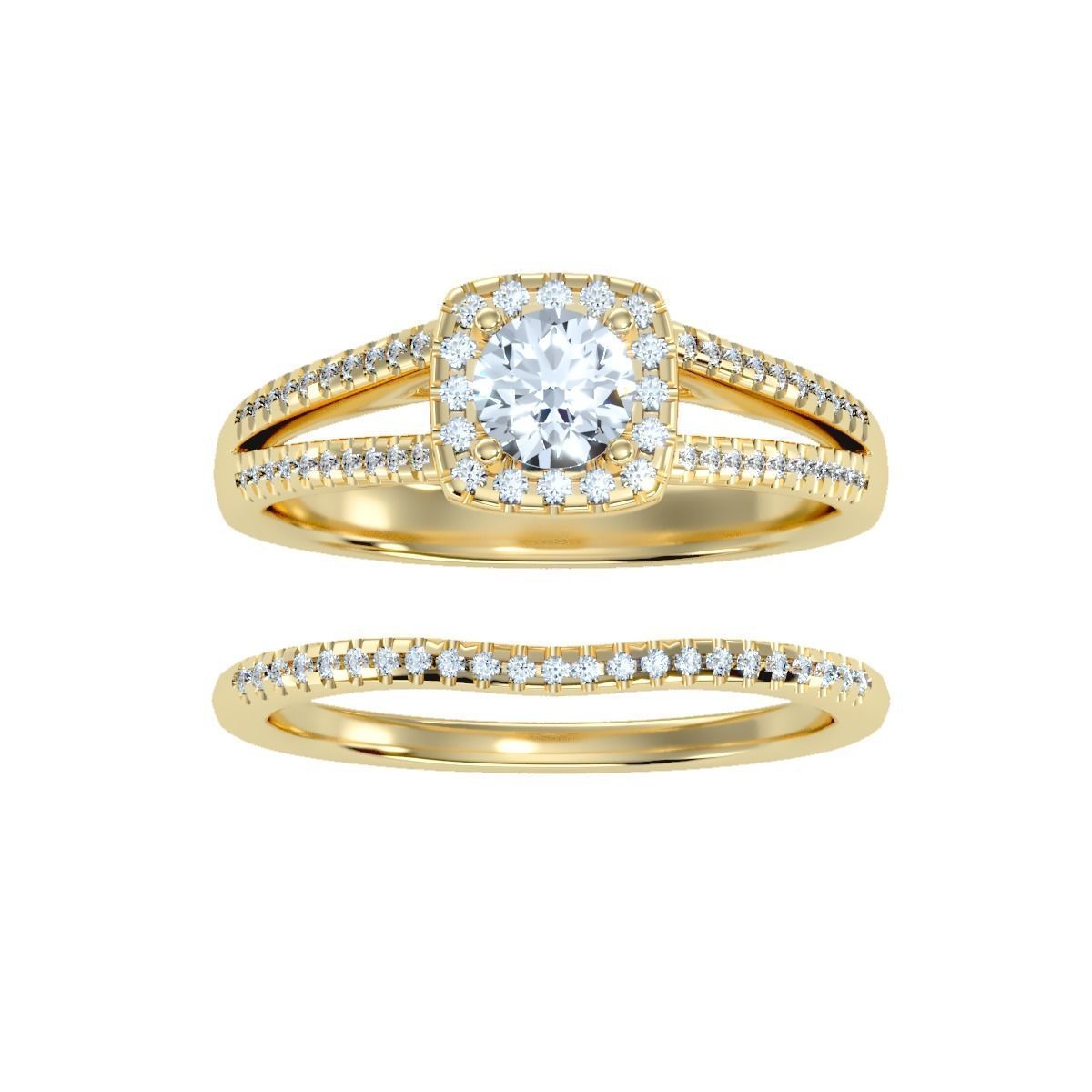 solitaire wedding engagement women ring 3dm render detail 3D print model_12