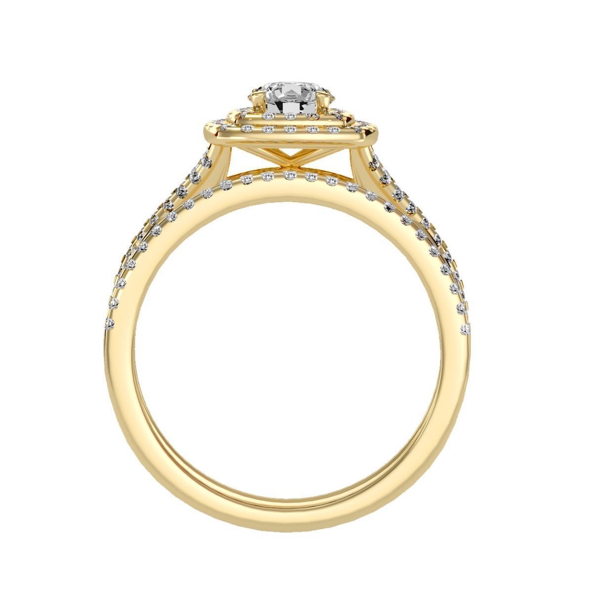 solitaire wedding engagement women ring 3dm render detail 3D print model_8