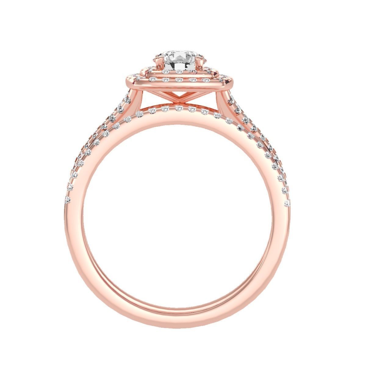solitaire wedding engagement women ring 3dm render detail 3D print model_1