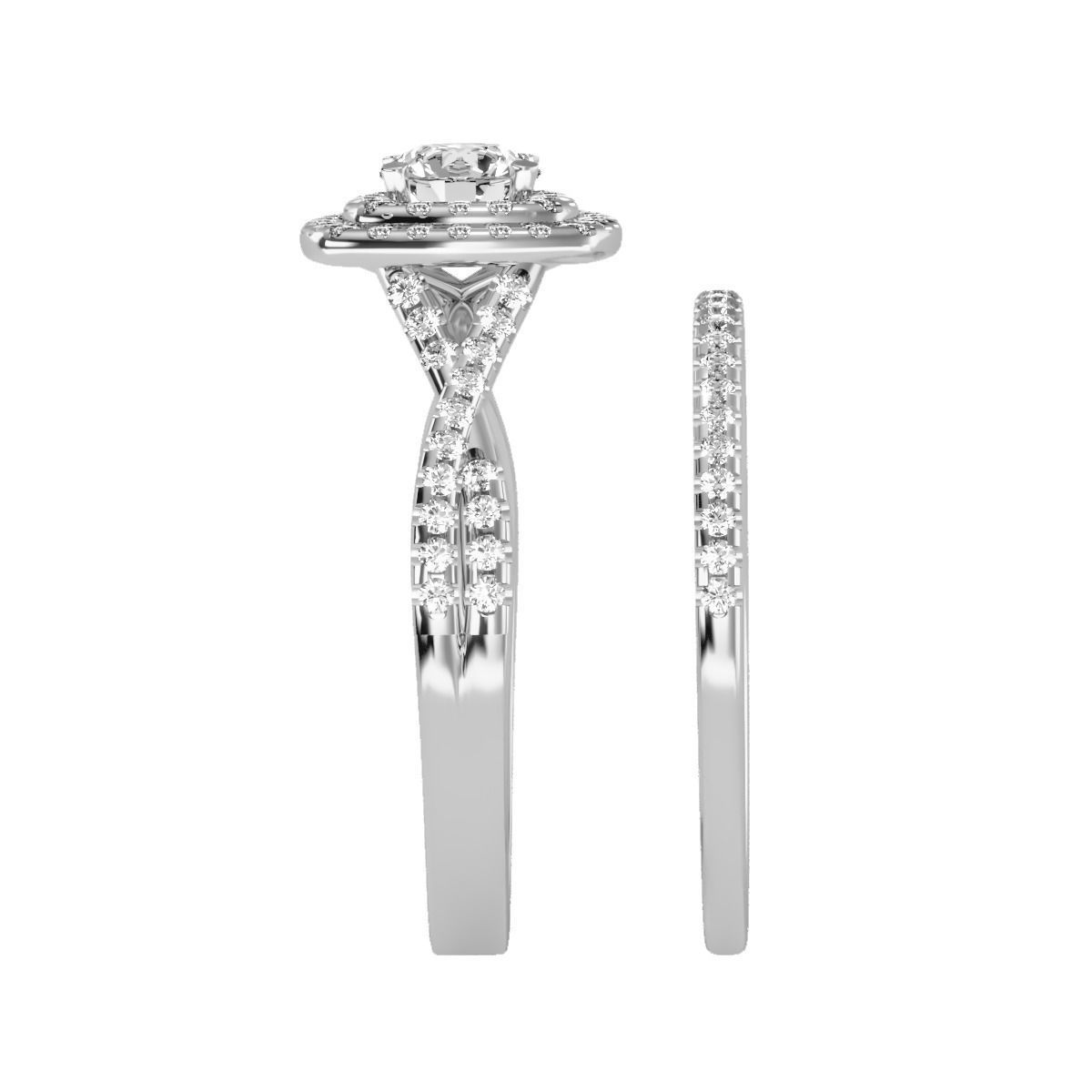 solitaire wedding engagement women ring 3dm render detail 3D print model_6