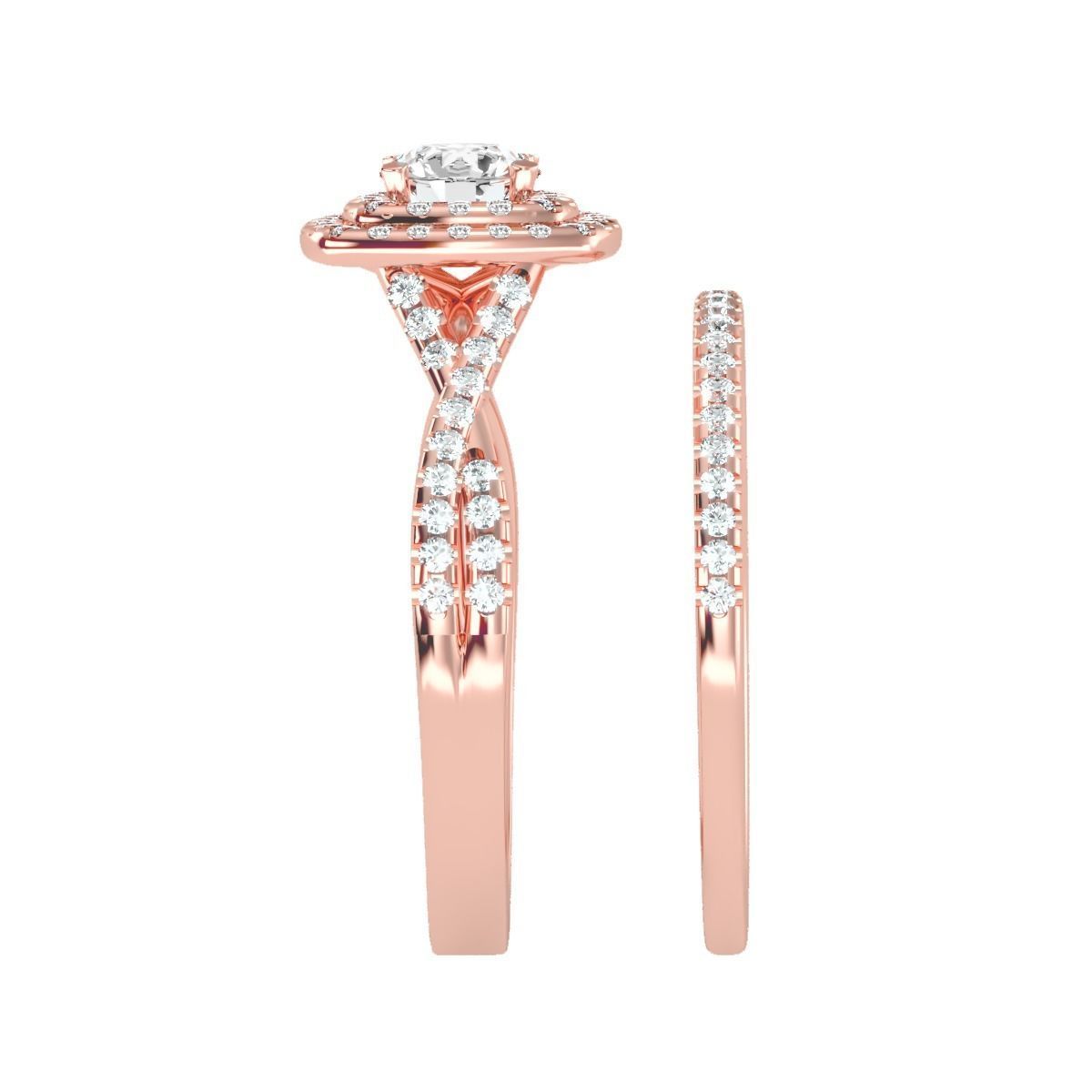 solitaire wedding engagement women ring 3dm render detail 3D print model_2