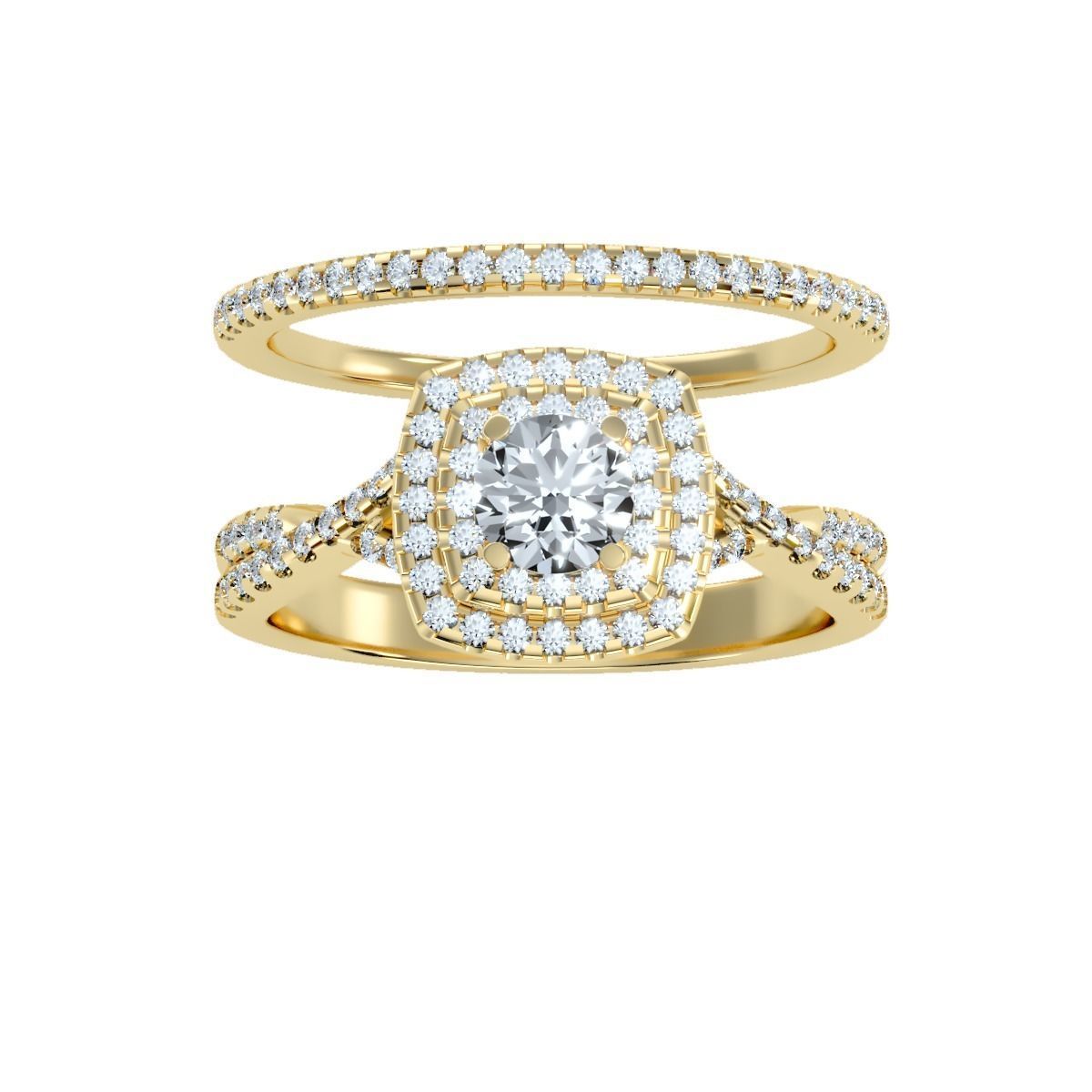 solitaire wedding engagement women ring 3dm render detail 3D print model_11