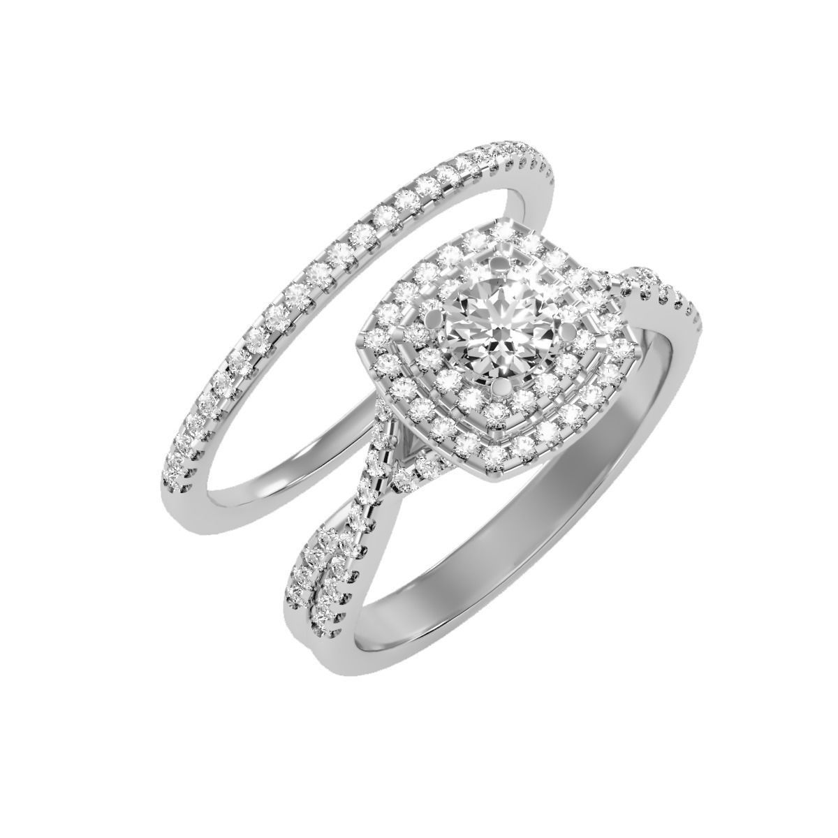 solitaire wedding engagement women ring 3dm render detail 3D print model_5