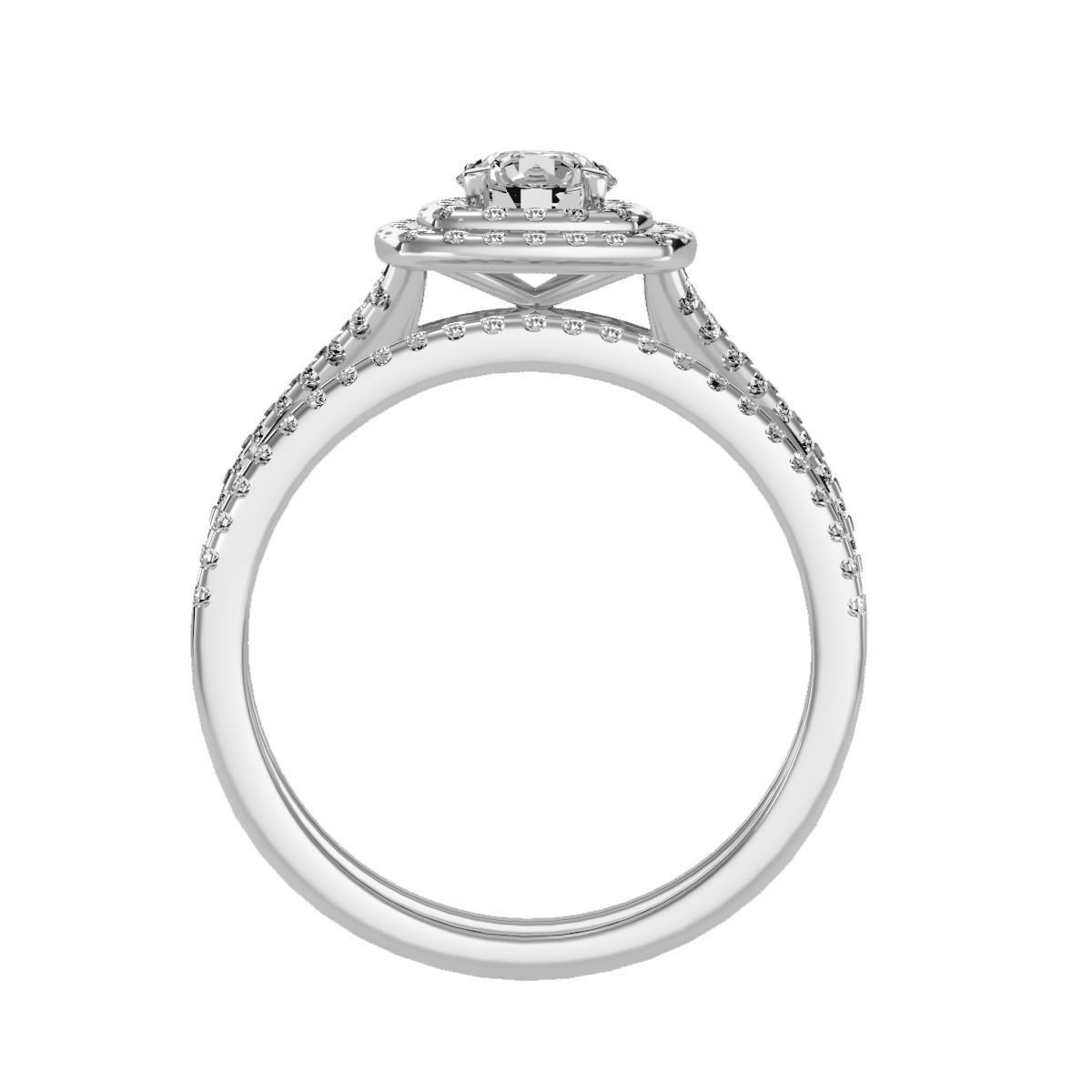 solitaire wedding engagement women ring 3dm render detail 3D print model_4