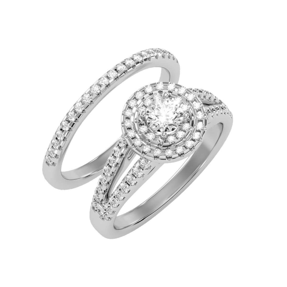 solitaire wedding engagement women ring 3dm render detail 3D print model_6