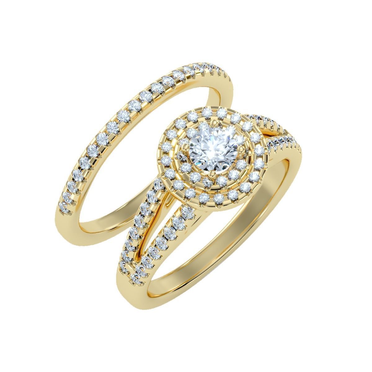 solitaire wedding engagement women ring 3dm render detail 3D print model_10