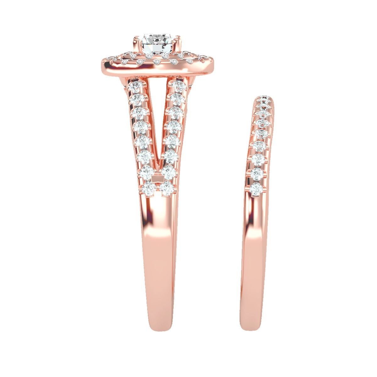 solitaire wedding engagement women ring 3dm render detail 3D print model_3