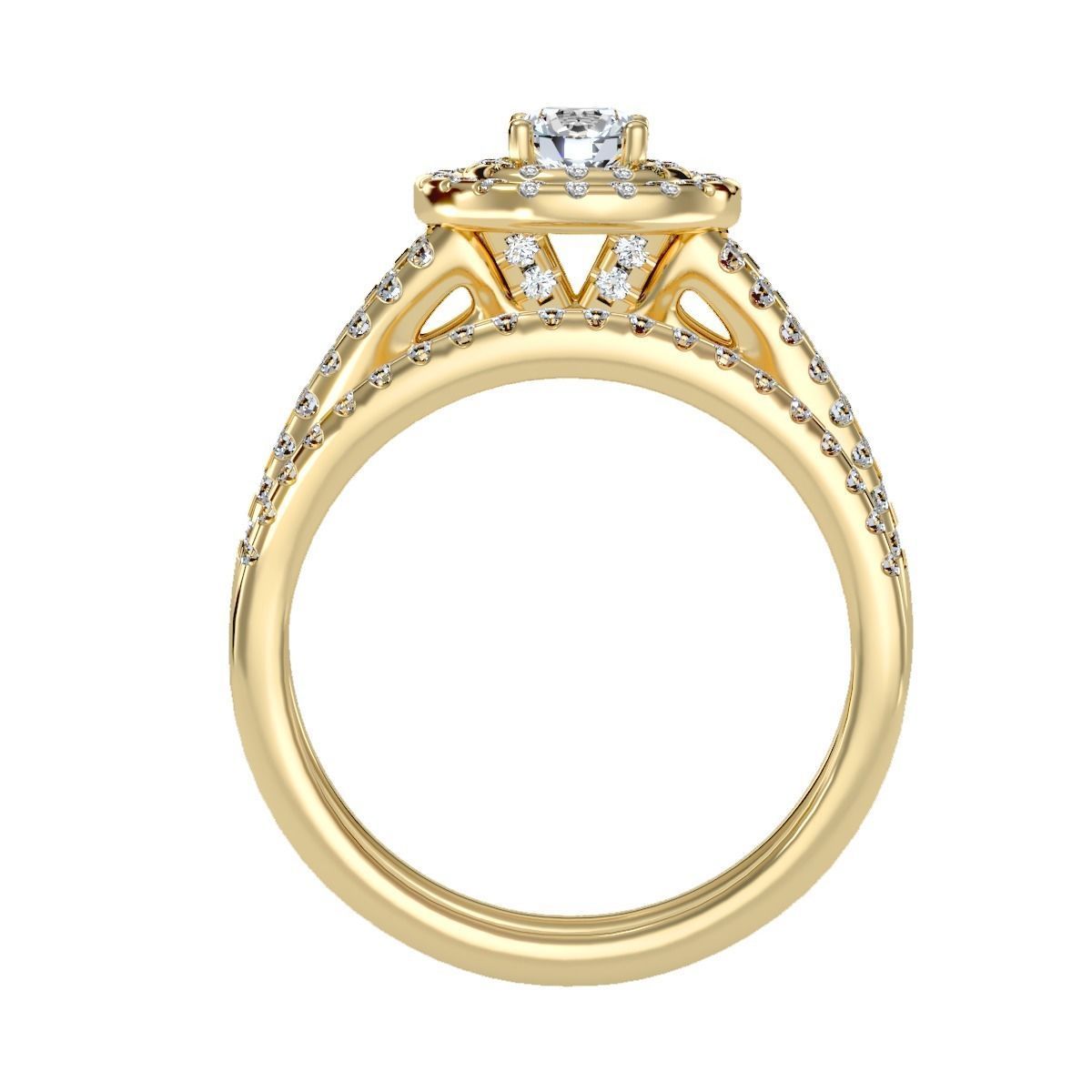 solitaire wedding engagement women ring 3dm render detail 3D print model_9