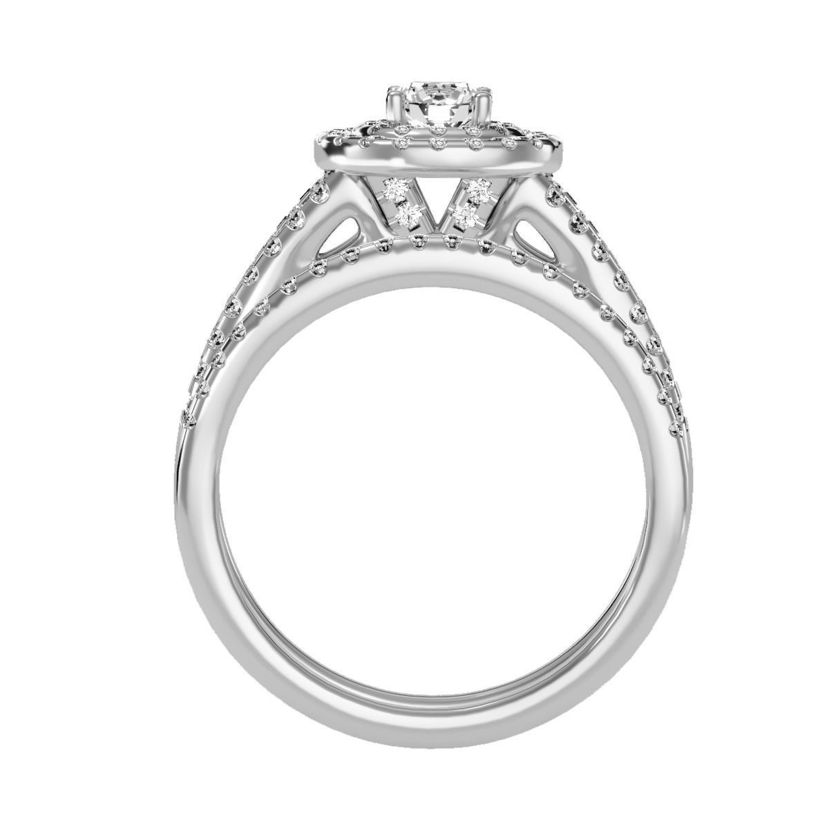 solitaire wedding engagement women ring 3dm render detail 3D print model_5