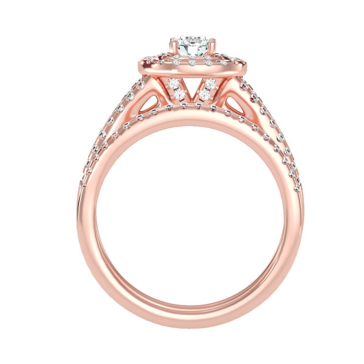 solitaire wedding engagement women ring 3dm render detail 3D print model_2