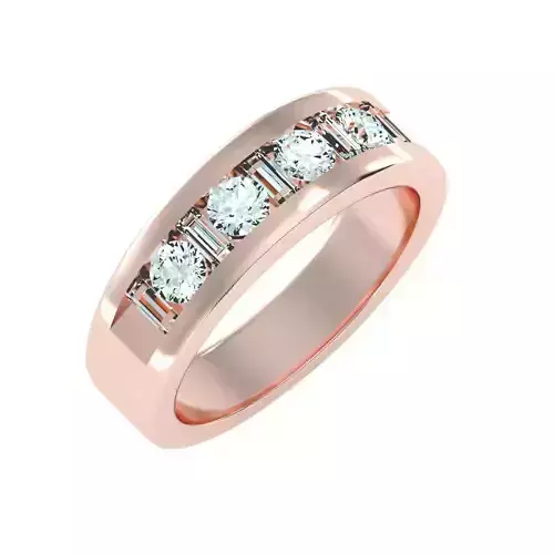 solitaire wedding engagement men ring 3dm render detail 3D print model