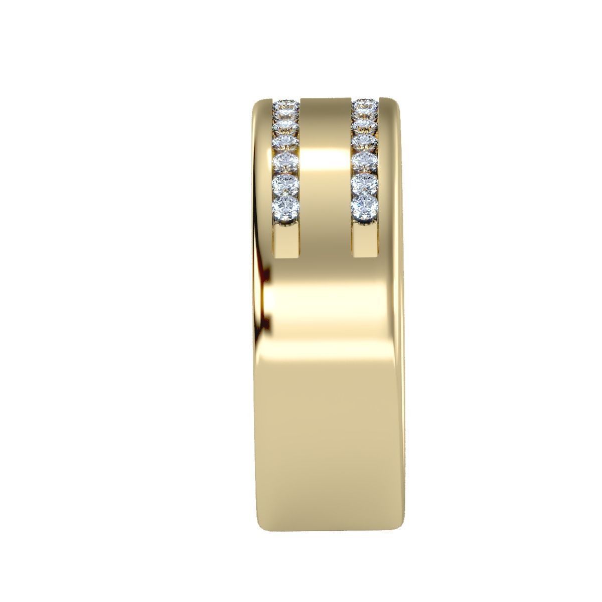 solitaire wedding engagement men ring 3dm render detail 3D print model_14